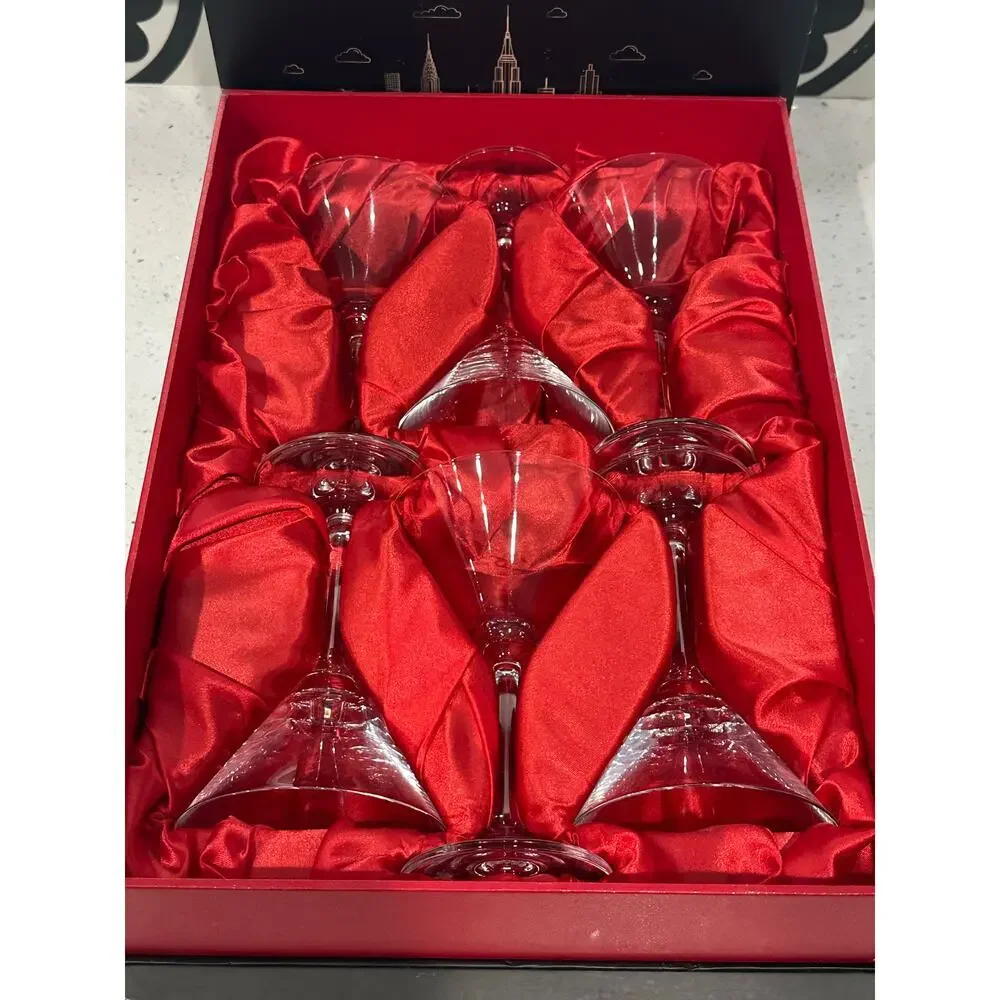 Set of 6 Large Martini Glasses Glassique Cadeau 10 oz.Brand New! - Picture 5 of 5